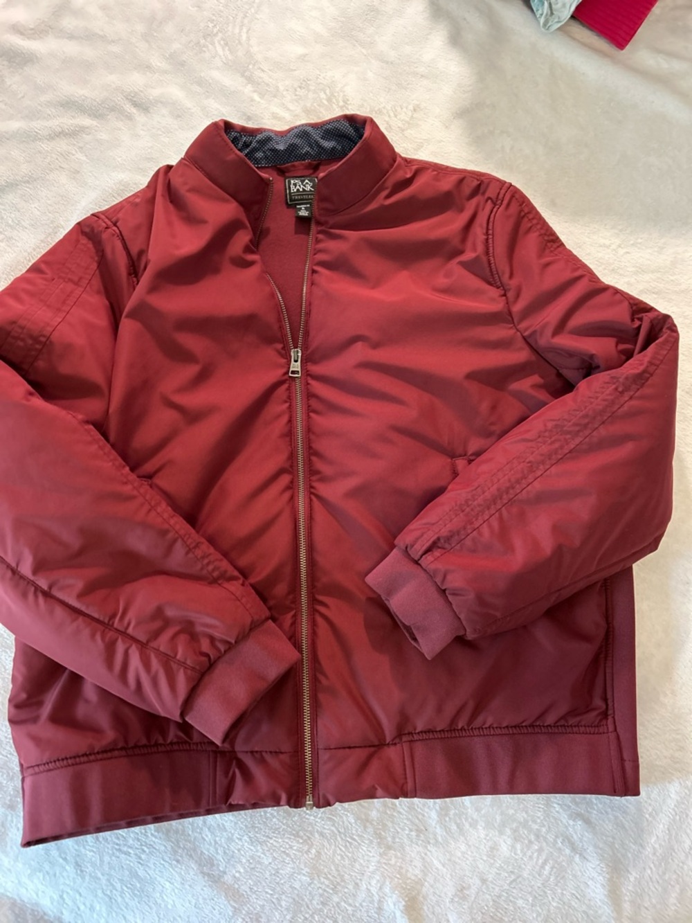 Jos. A. Bank Men's Red Bomber Jacket